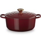 Cast Iron Signature Round CasseroleGarnet image number 1